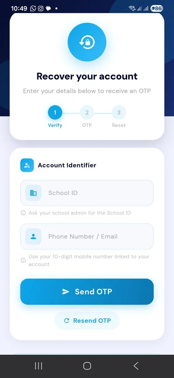 Recover your account