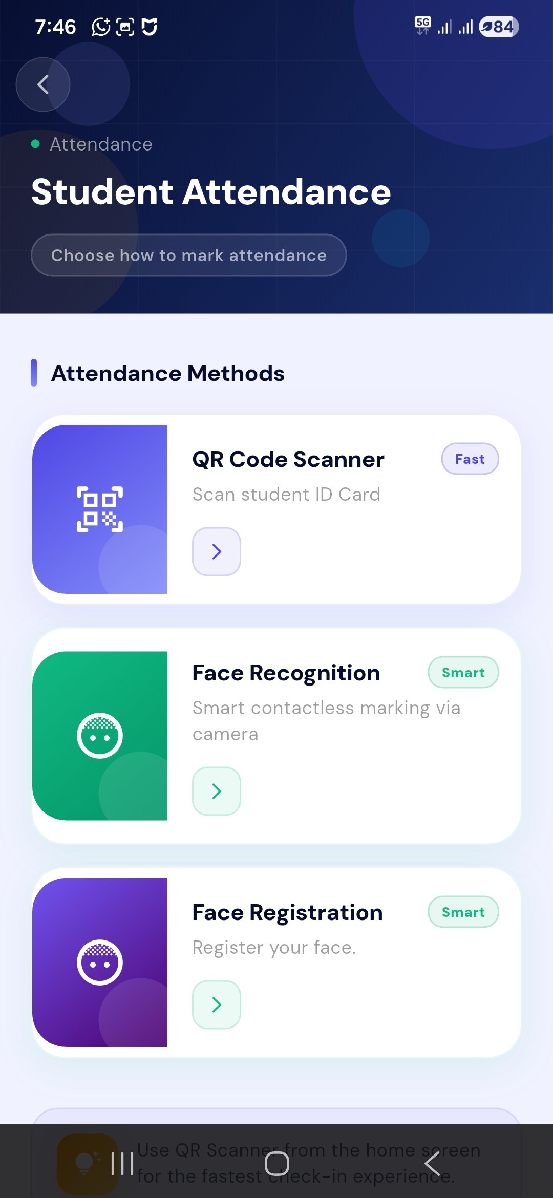 QR and Face Attendance